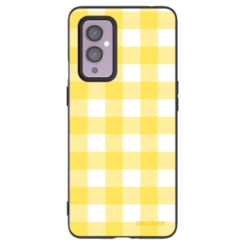Picasee silikónový čierny obal pre OnePlus 9 - Gride lemon