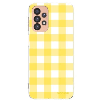 Picasee silikónový prehľadný obal pre Samsung Galaxy A23 A236B 5G - Gride lemon