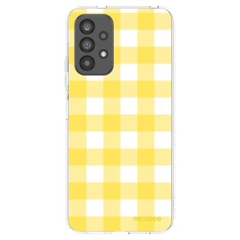 Picasee silikónový prehľadný obal pre Samsung Galaxy A73 5G - Gride lemon