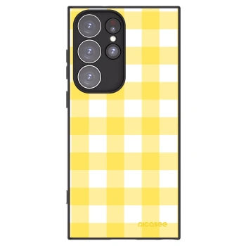 Picasee silikónový čierny obal pre Samsung Galaxy S23 Ultra 5G - Gride lemon