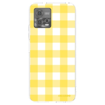 Picasee silikónový prehľadný obal pre Motorola Moto G72 - Gride lemon