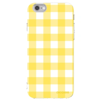 Picasee silikónový prehľadný obal pre Apple iPhone 6/6S - Gride lemon