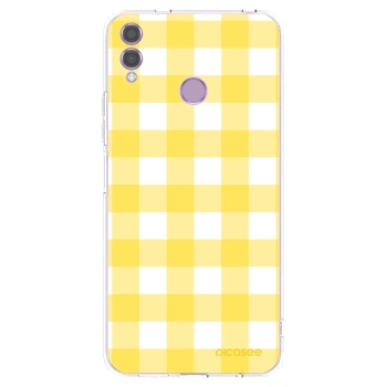 Picasee silikónový prehľadný obal pre Honor 8X - Gride lemon