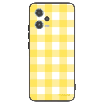 Picasee silikónový čierny obal pre Xiaomi Redmi Note 12 5G - Gride lemon