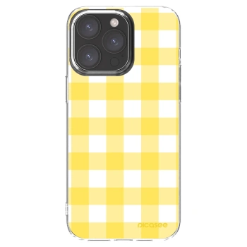 Picasee silikónový prehľadný obal pre Apple iPhone 15 Pro Max - Gride lemon