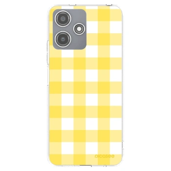 Picasee silikónový prehľadný obal pre Xiaomi Redmi 12 5G - Gride lemon