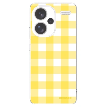 Picasee silikónový prehľadný obal pre Xiaomi Redmi Note 13 Pro+ 5G - Gride lemon