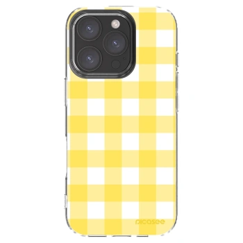 Picasee silikónový prehľadný obal pre Apple iPhone 16 Pro - Gride lemon