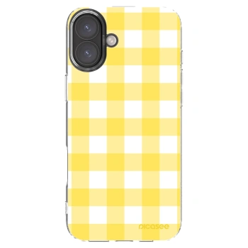 Picasee silikónový prehľadný obal pre Apple iPhone 16 Plus - Gride lemon