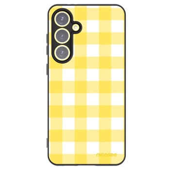 Picasee silikónový čierny obal pre Samsung Galaxy S24 FE S721B - Gride lemon
