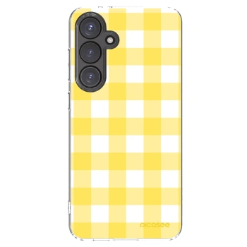 Picasee silikónový prehľadný obal pre Samsung Galaxy S24 FE S721B - Gride lemon