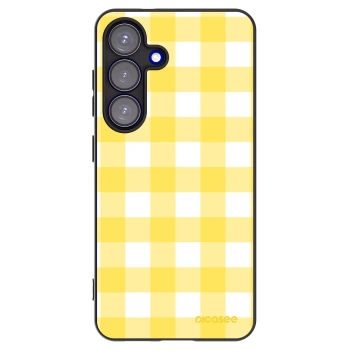 Picasee silikónový čierny obal pre Samsung Galaxy S25 5G - Gride lemon