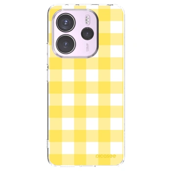 Picasee silikónový prehľadný obal pre Xiaomi Redmi Note 14 4G - Gride lemon