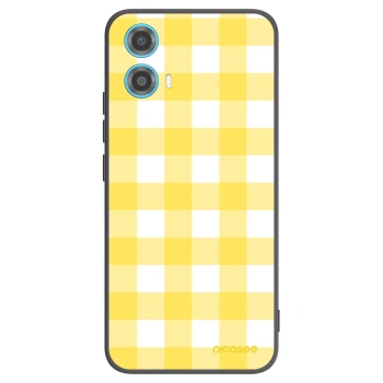 Picasee silikónový čierny obal pre Motorola Moto G34 5G - Gride lemon