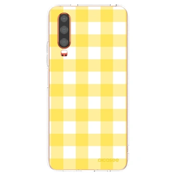 Picasee silikónový prehľadný obal pre Huawei P30 - Gride lemon