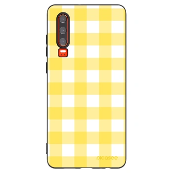 Picasee silikónový čierny obal pre Huawei P30 - Gride lemon