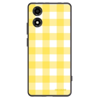Picasee silikónový čierny obal pre Motorola Moto E14 - Gride lemon
