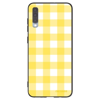 Picasee silikónový čierny obal pre Samsung Galaxy A70 A705F - Gride lemon