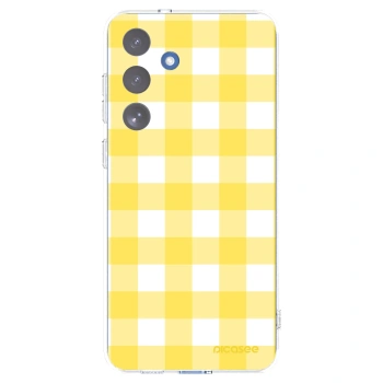 Picasee silikónový prehľadný obal pre Samsung Galaxy S25 FE 5G - Gride lemon