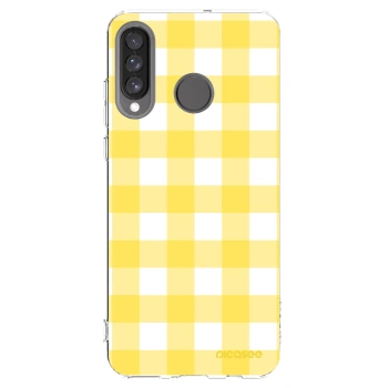Picasee silikónový prehľadný obal pre Huawei P30 Lite - Gride lemon
