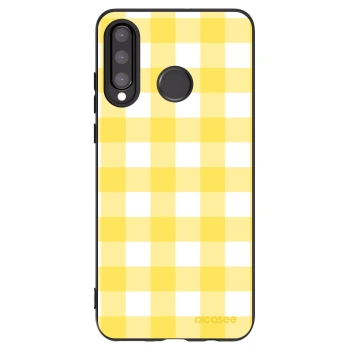 Picasee silikónový čierny obal pre Huawei P30 Lite - Gride lemon