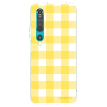 Picasee silikónový prehľadný obal pre Xiaomi Mi 10 - Gride lemon