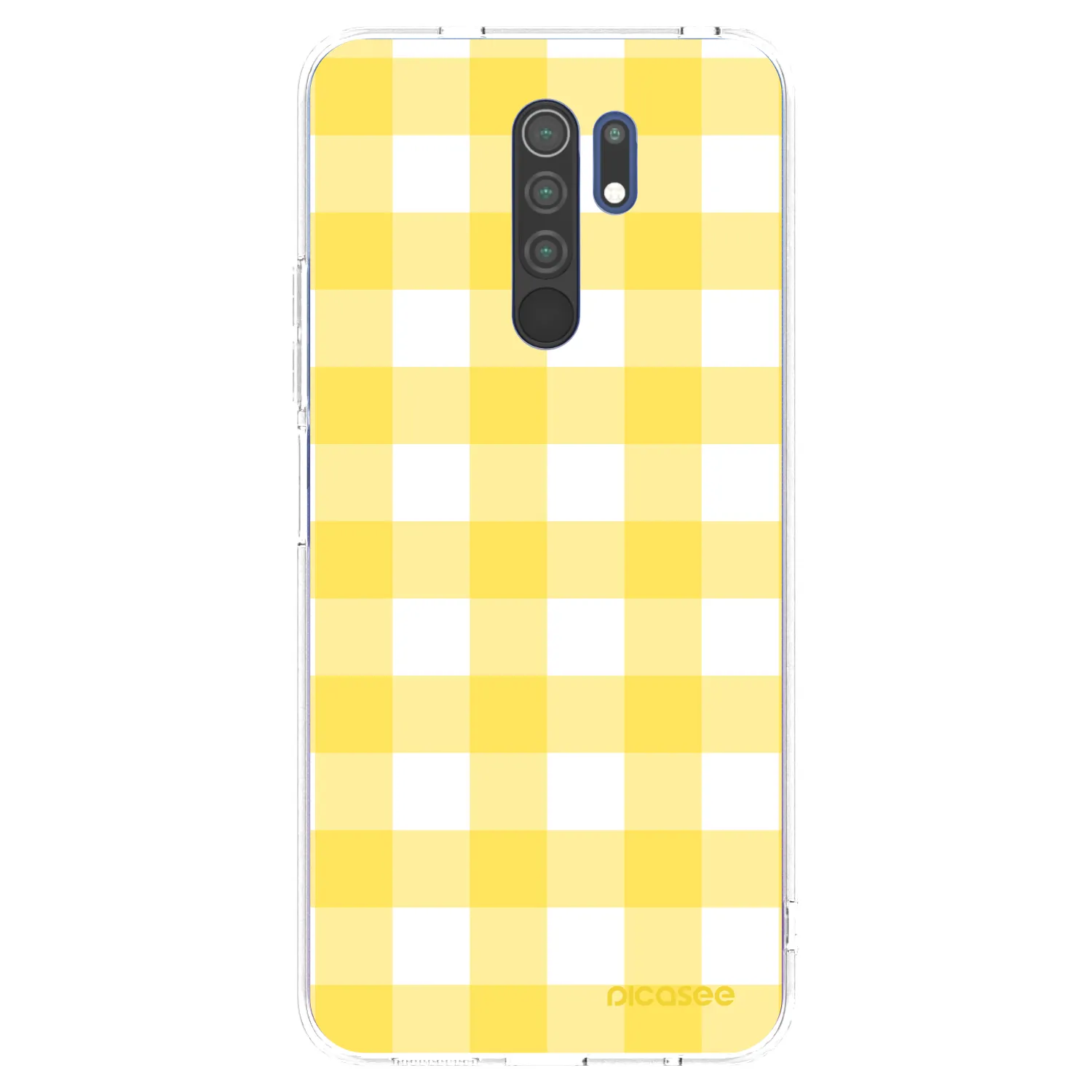 Picasee silikónový prehľadný obal pre Xiaomi Redmi 9 - Gride lemon