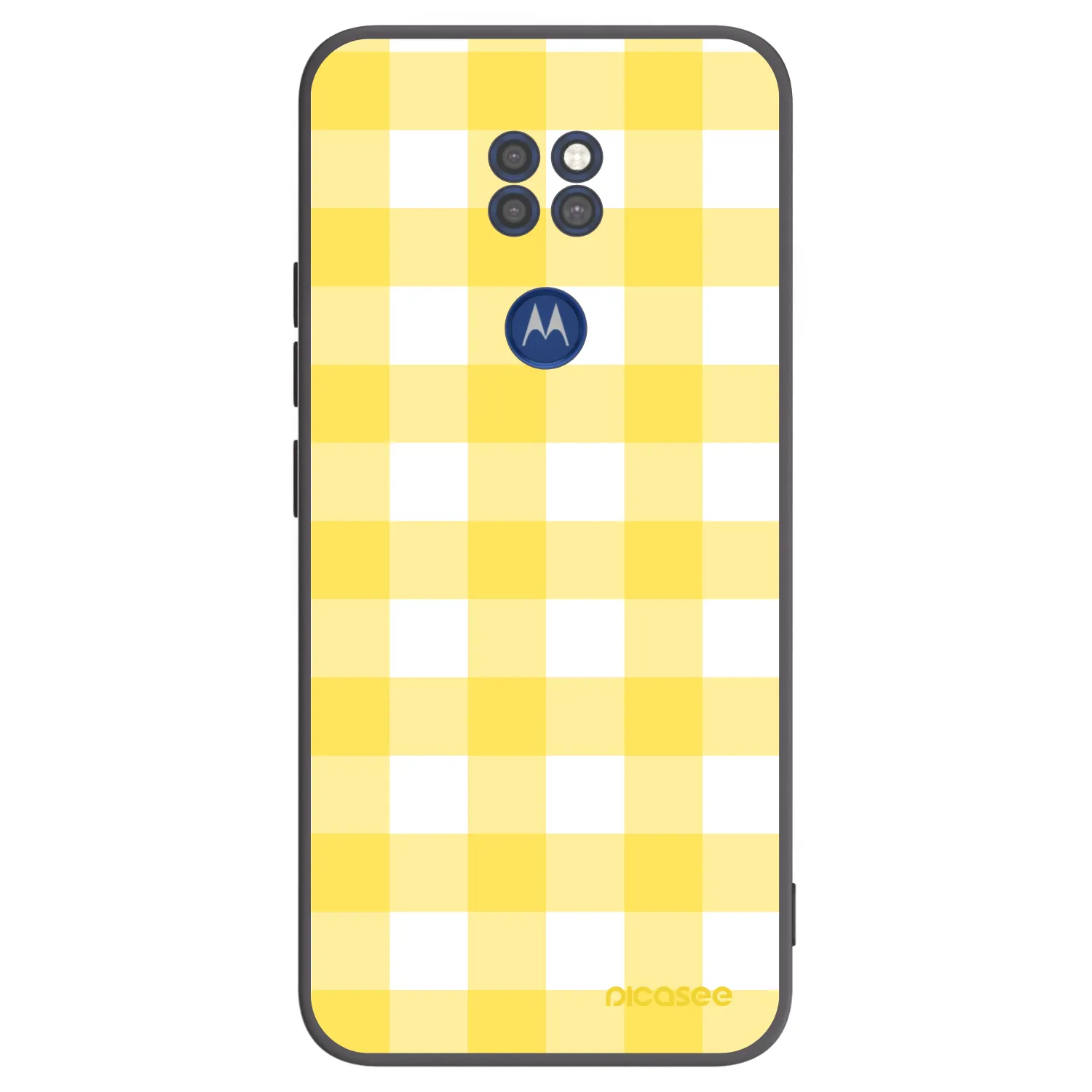 Picasee silikónový čierny obal pre Motorola Moto G9 Play - Gride lemon