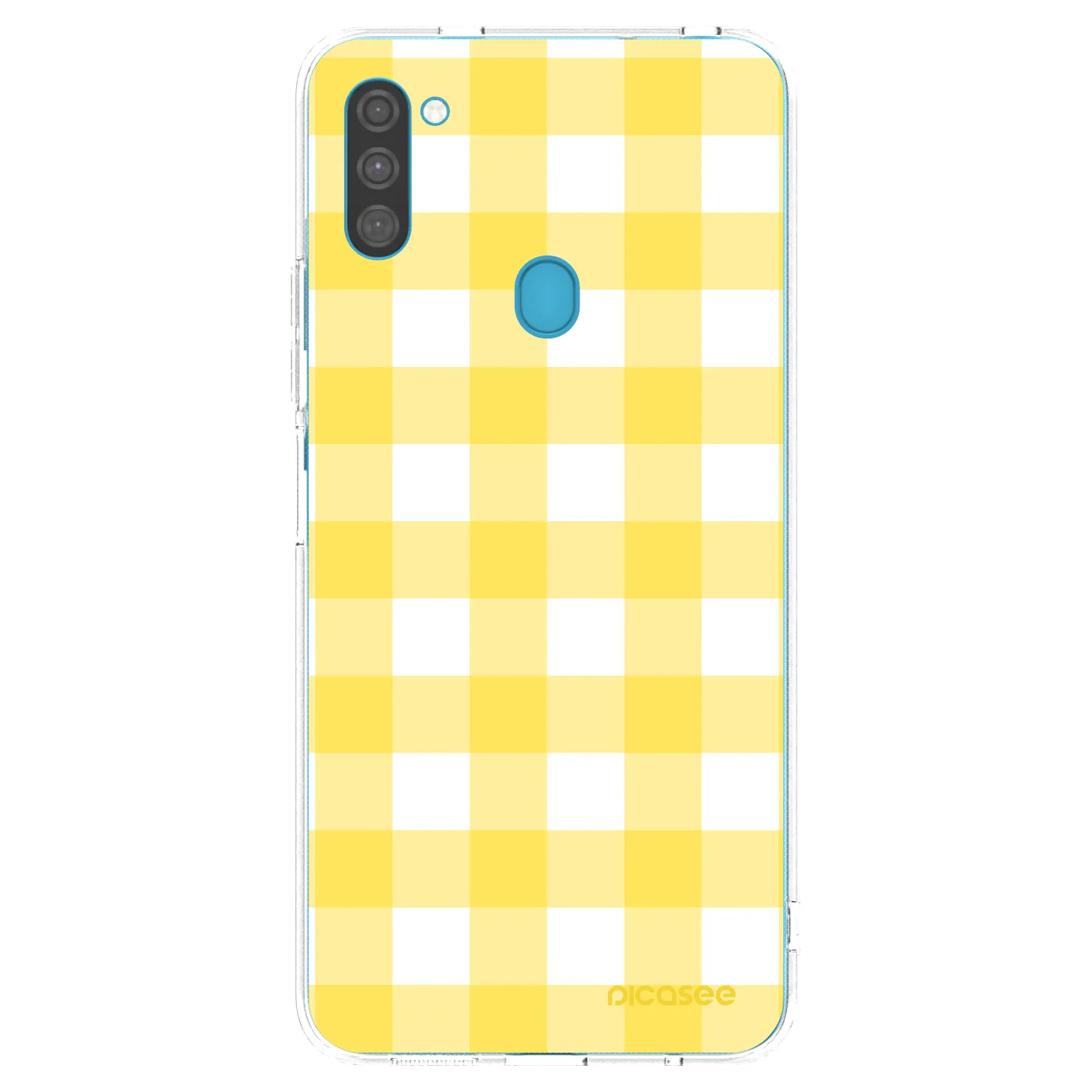 Picasee silikónový prehľadný obal pre Samsung Galaxy M11 - Gride lemon