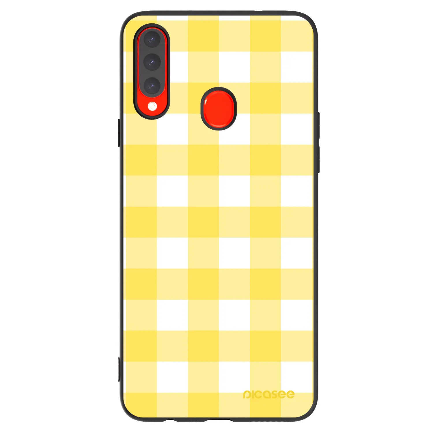 Picasee silikónový čierny obal pre Samsung Galaxy A20s - Gride lemon