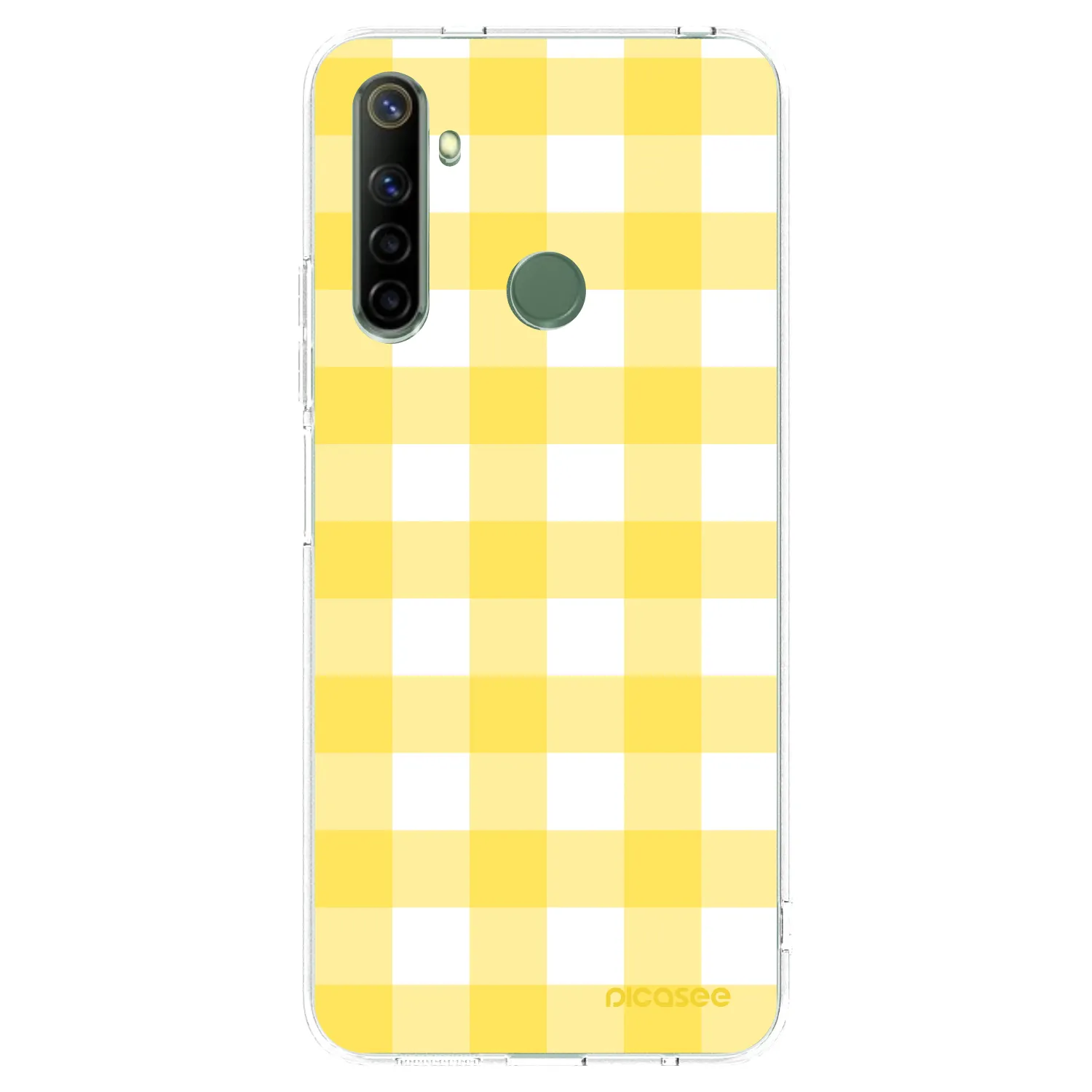 Picasee silikónový prehľadný obal pre Realme 6i - Gride lemon