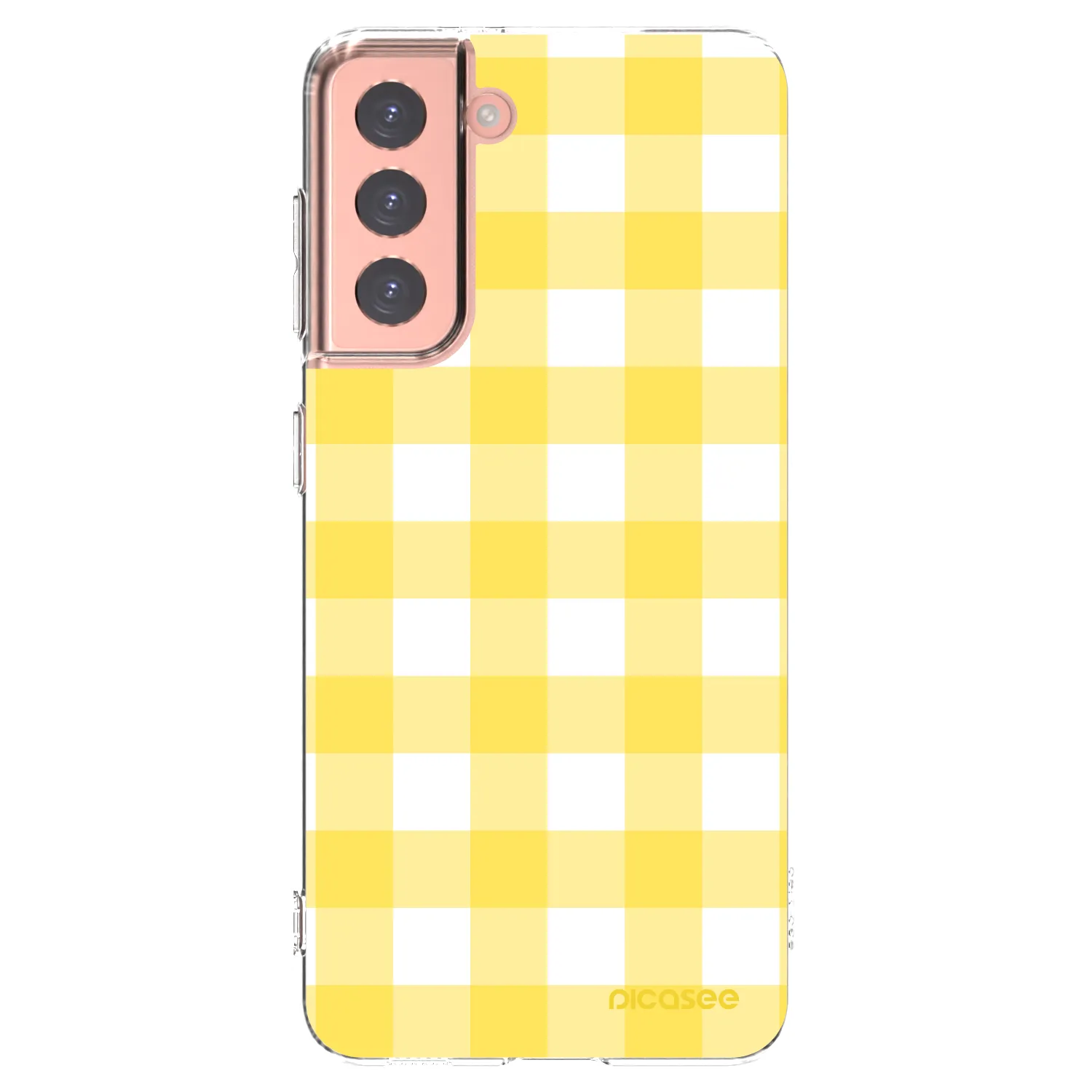 Picasee silikónový prehľadný obal pre Samsung Galaxy S21 5G G991B - Gride lemon