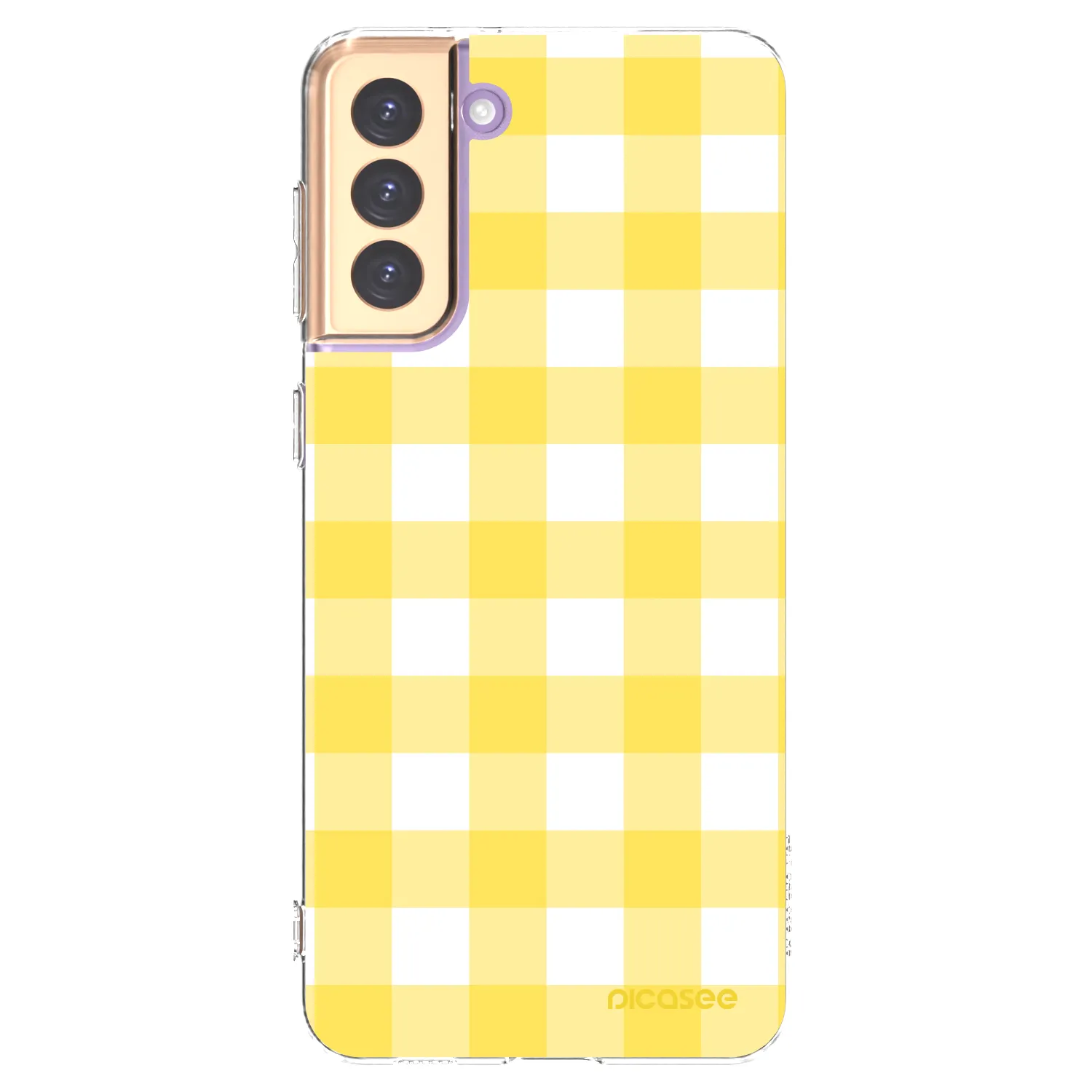 Picasee silikónový prehľadný obal pre Samsung Galaxy S21+ 5G G996F - Gride lemon