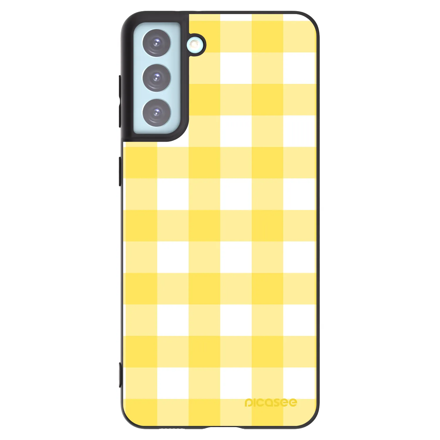 Picasee silikónový čierny obal pre Samsung Galaxy S21+ 5G G996F - Gride lemon