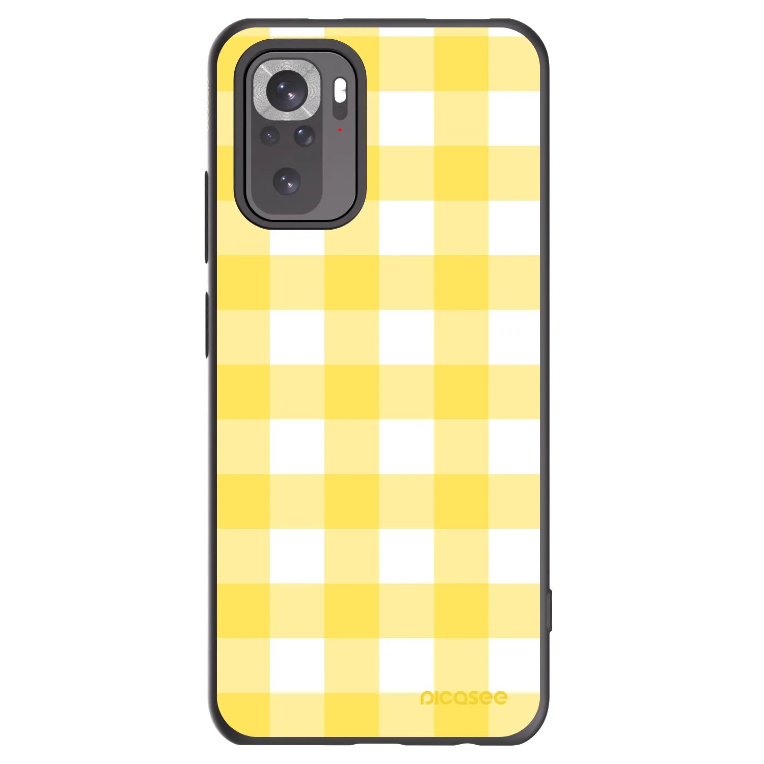 Picasee silikónový čierny obal pre Xiaomi Redmi Note 10 - Gride lemon