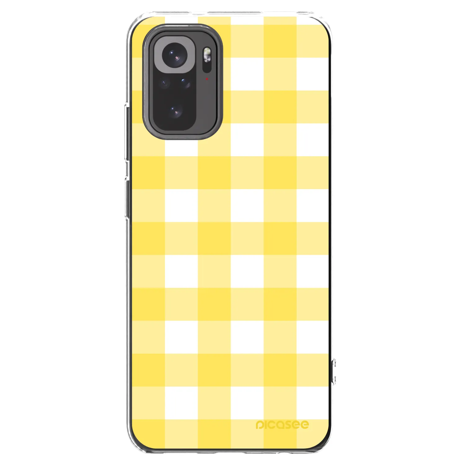 Picasee silikónový prehľadný obal pre Xiaomi Redmi Note 10S - Gride lemon