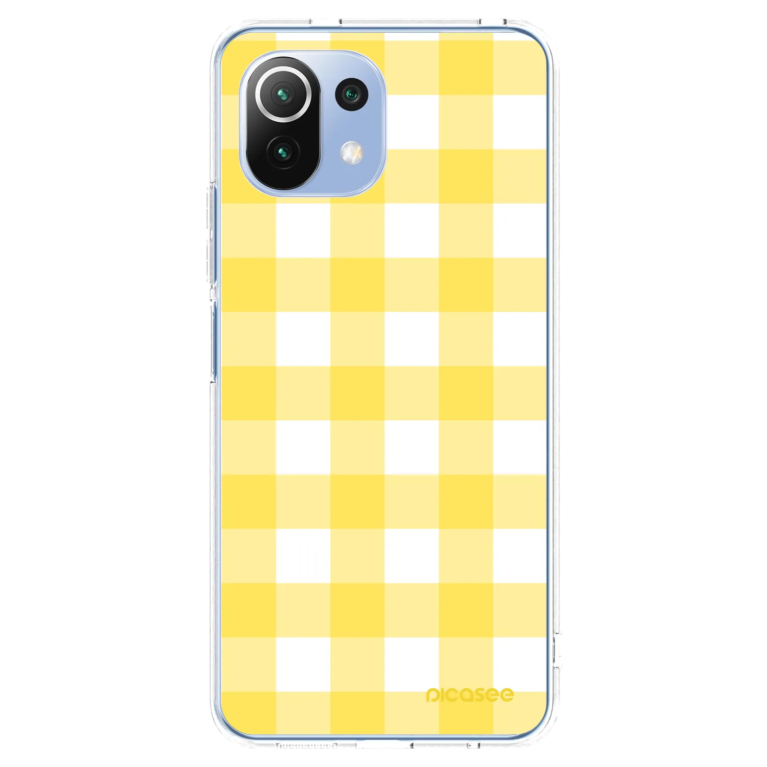 Picasee silikónový prehľadný obal pre Xiaomi Mi 11 Lite - Gride lemon