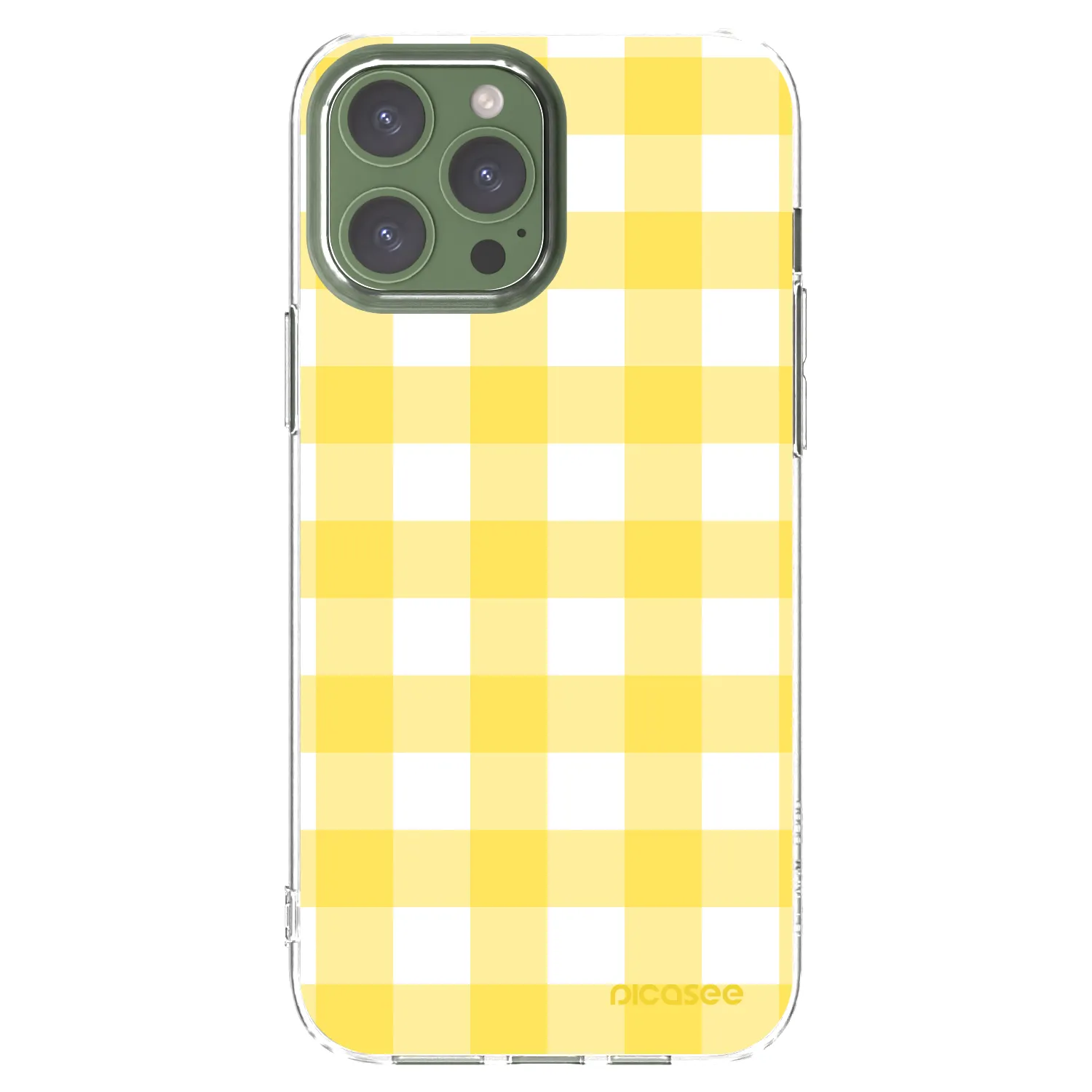Picasee silikónový prehľadný obal pre Apple iPhone 13 Pro Max - Gride lemon