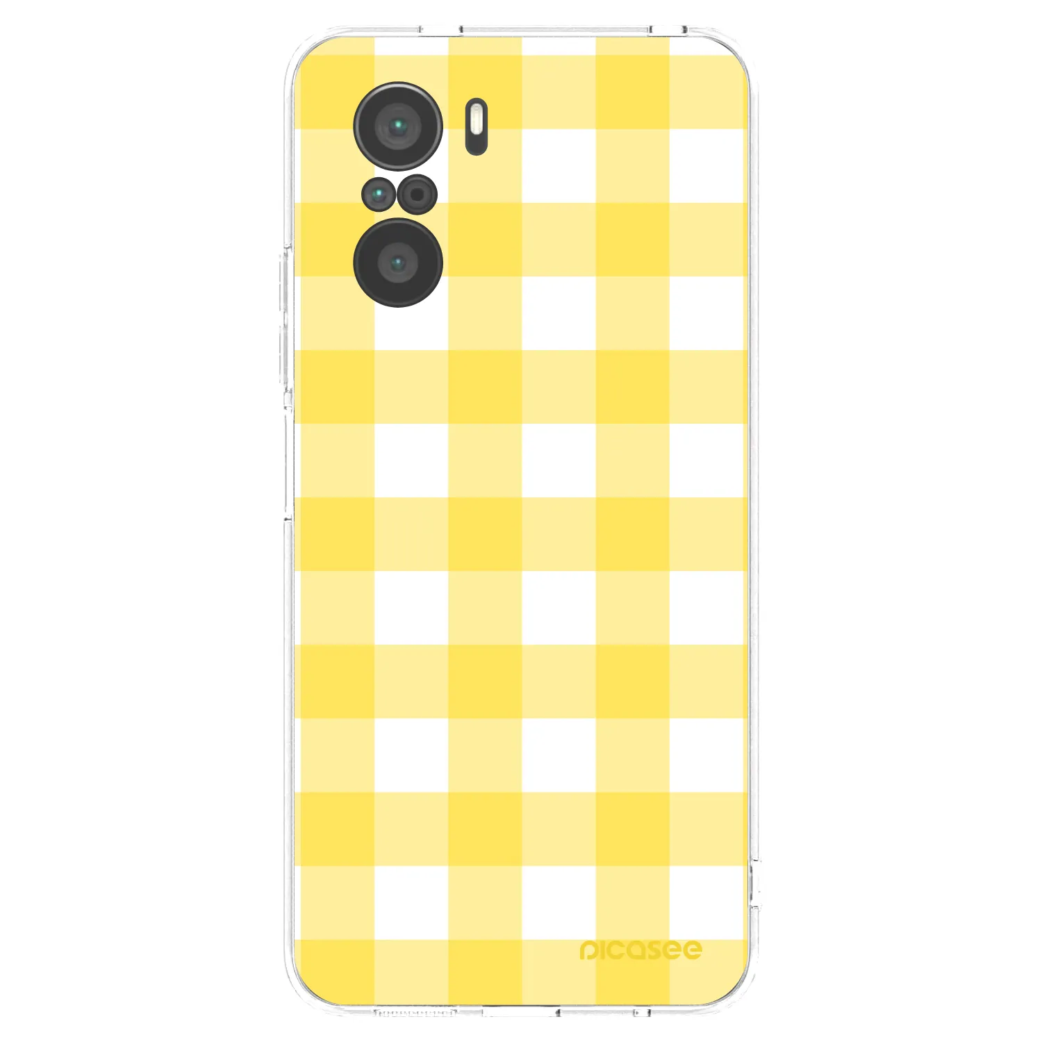 Picasee silikónový prehľadný obal pre Xiaomi Poco F3 - Gride lemon