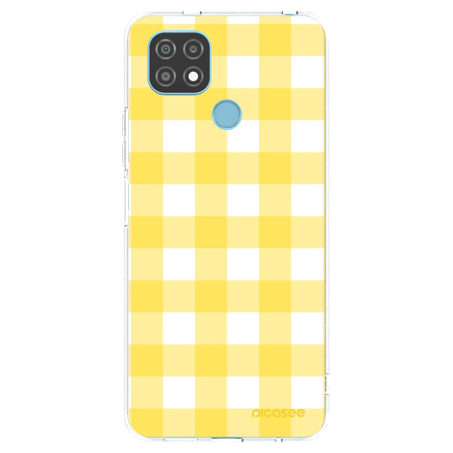 Picasee silikónový prehľadný obal pre Realme C21 - Gride lemon