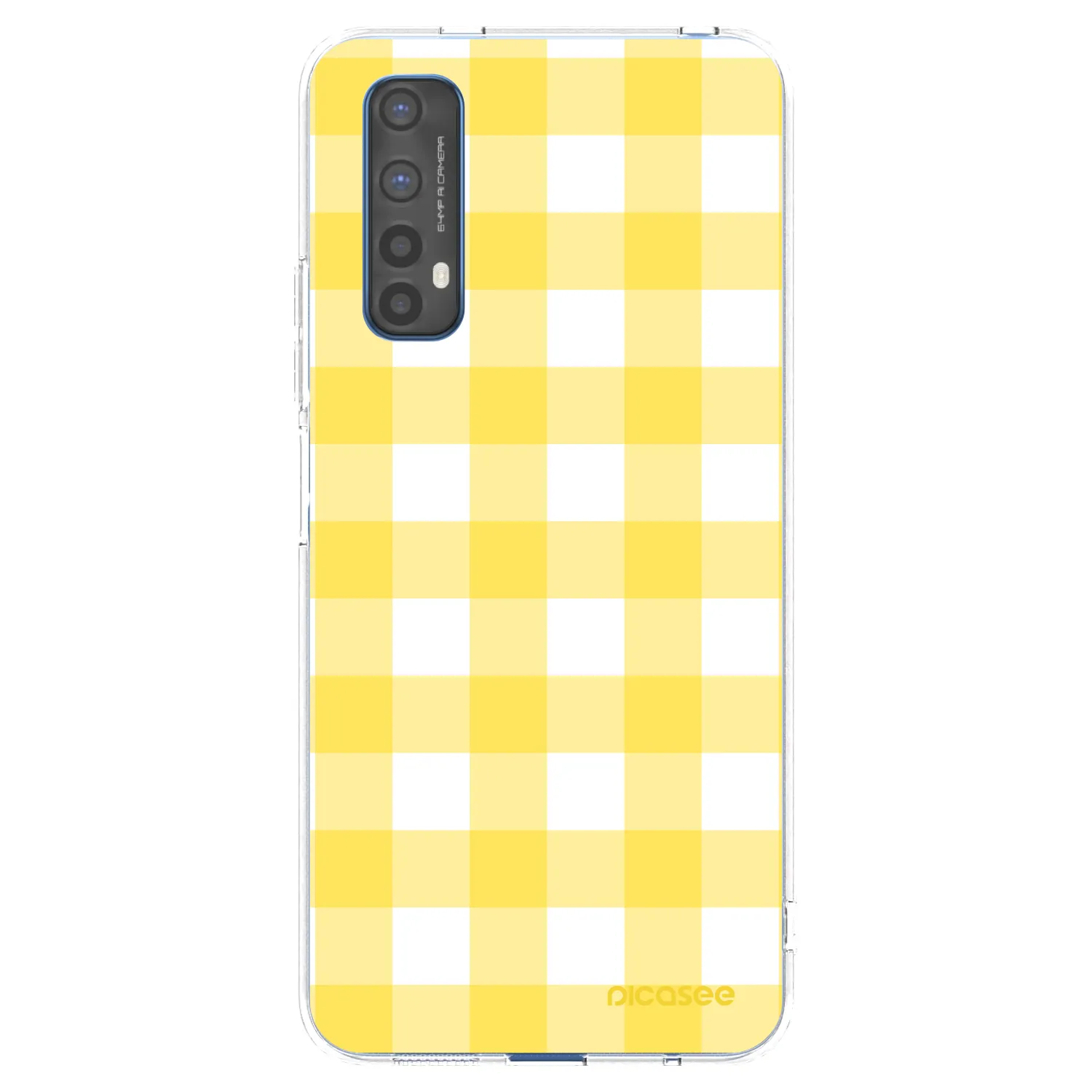 Picasee silikónový prehľadný obal pre Realme 7 - Gride lemon