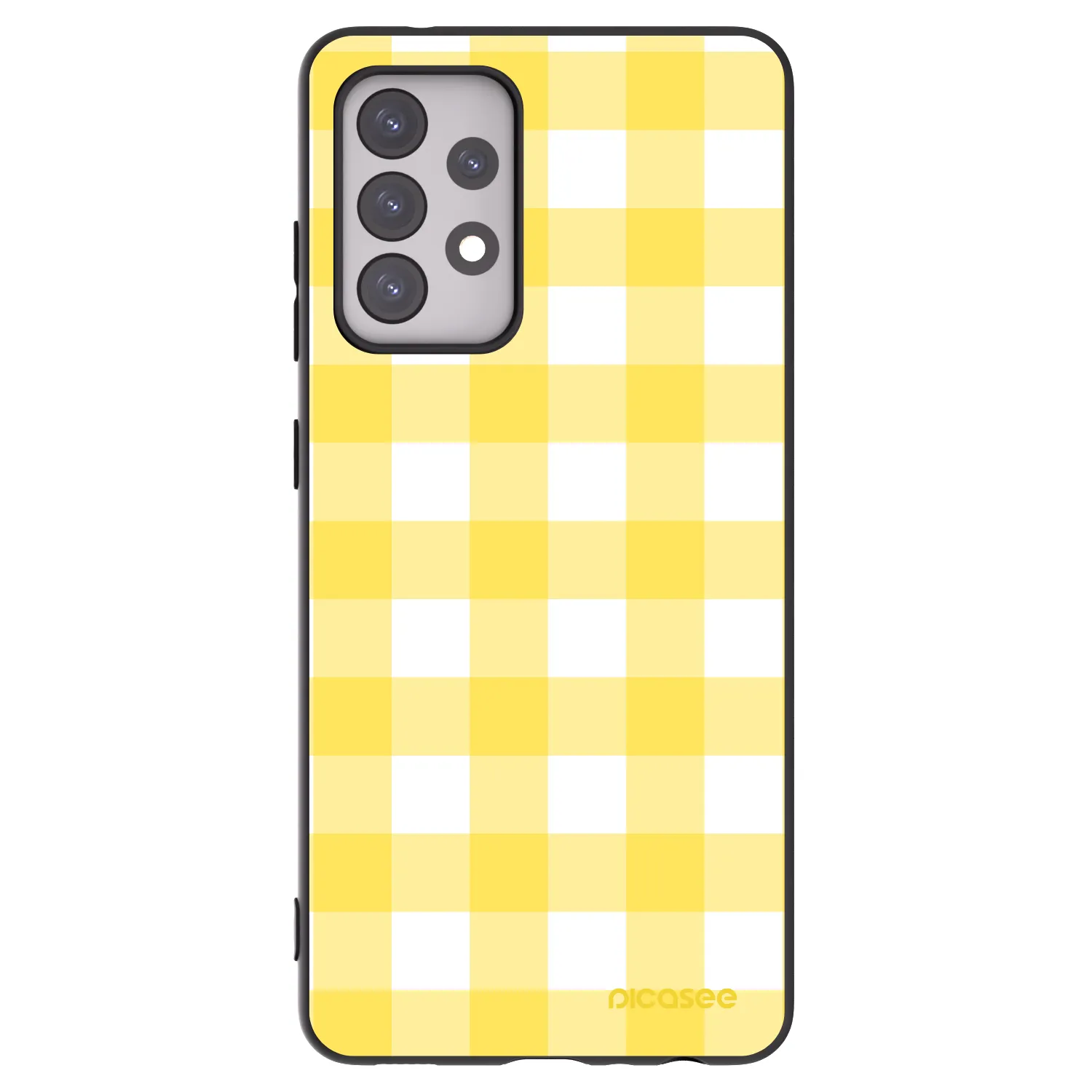 Picasee silikónový čierny obal pre Samsung Galaxy A52s 5G A528B - Gride lemon