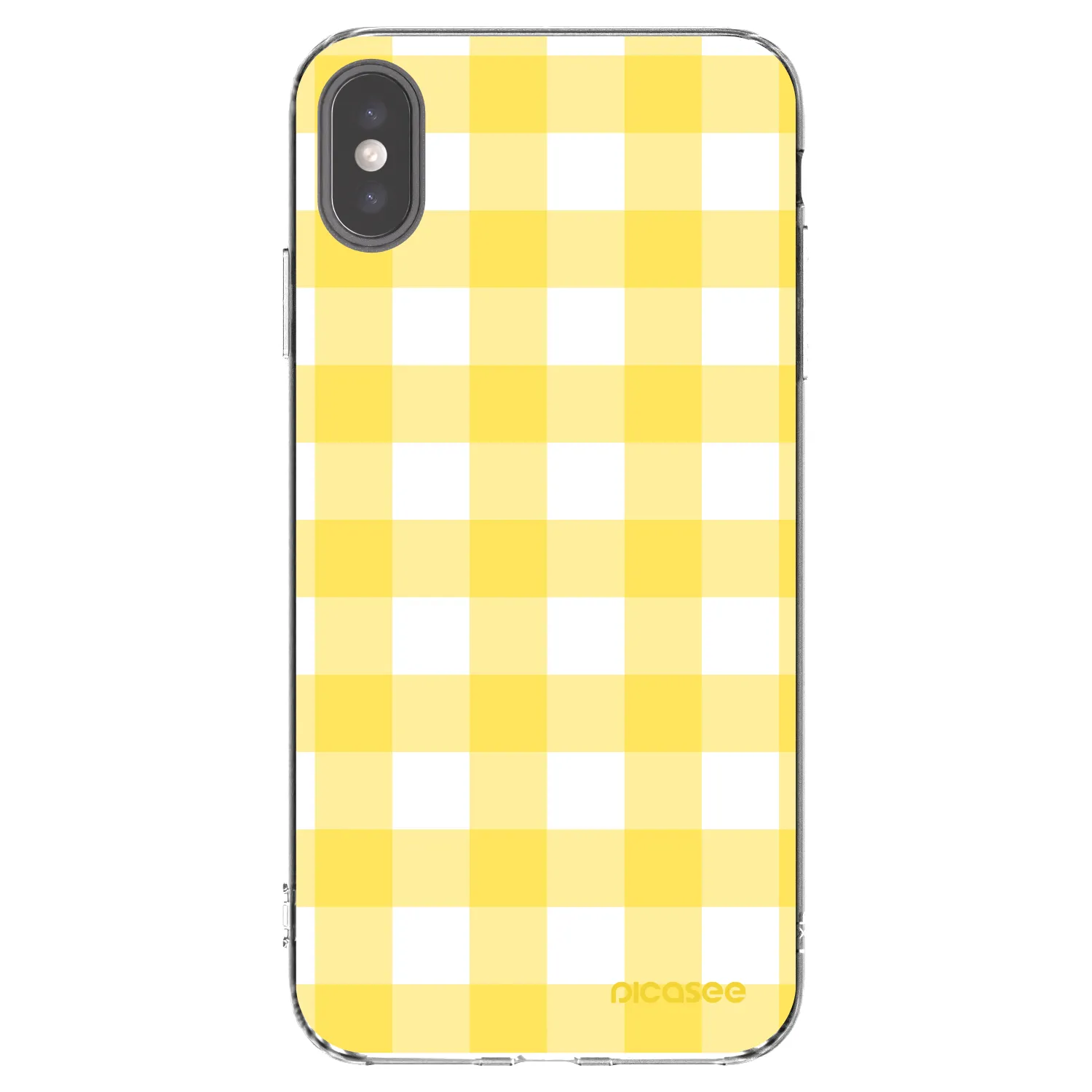 Picasee silikónový prehľadný obal pre Apple iPhone XS Max - Gride lemon
