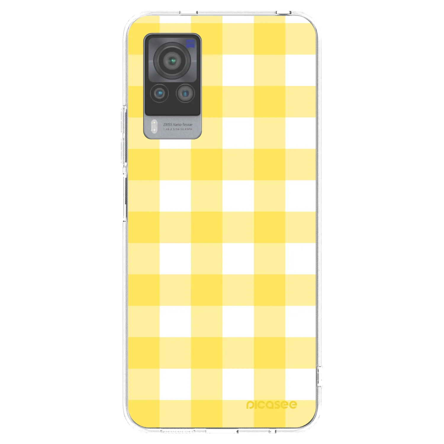 Picasee silikónový prehľadný obal pre Vivo X60 Pro 5G - Gride lemon