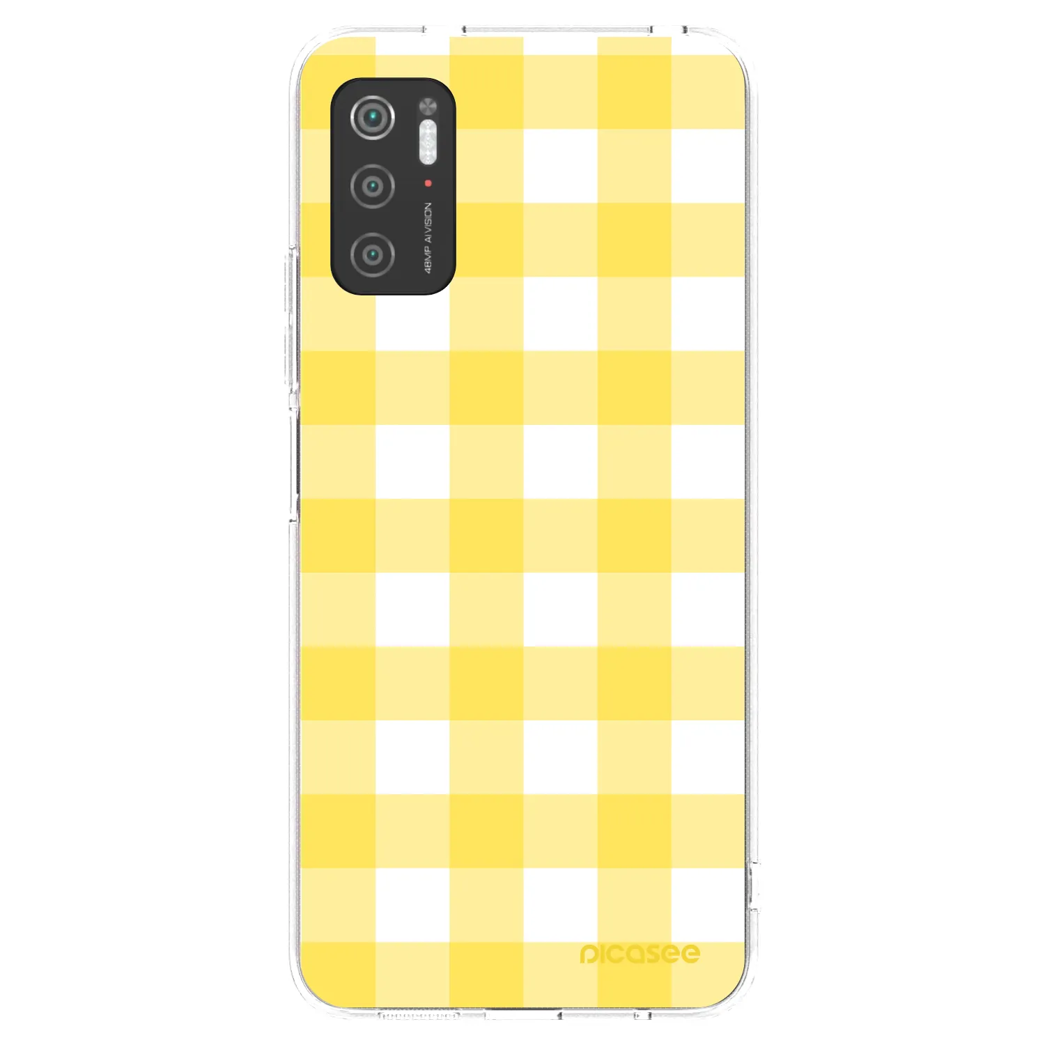 Picasee silikónový prehľadný obal pre Xiaomi Poco M3 Pro 5G - Gride lemon