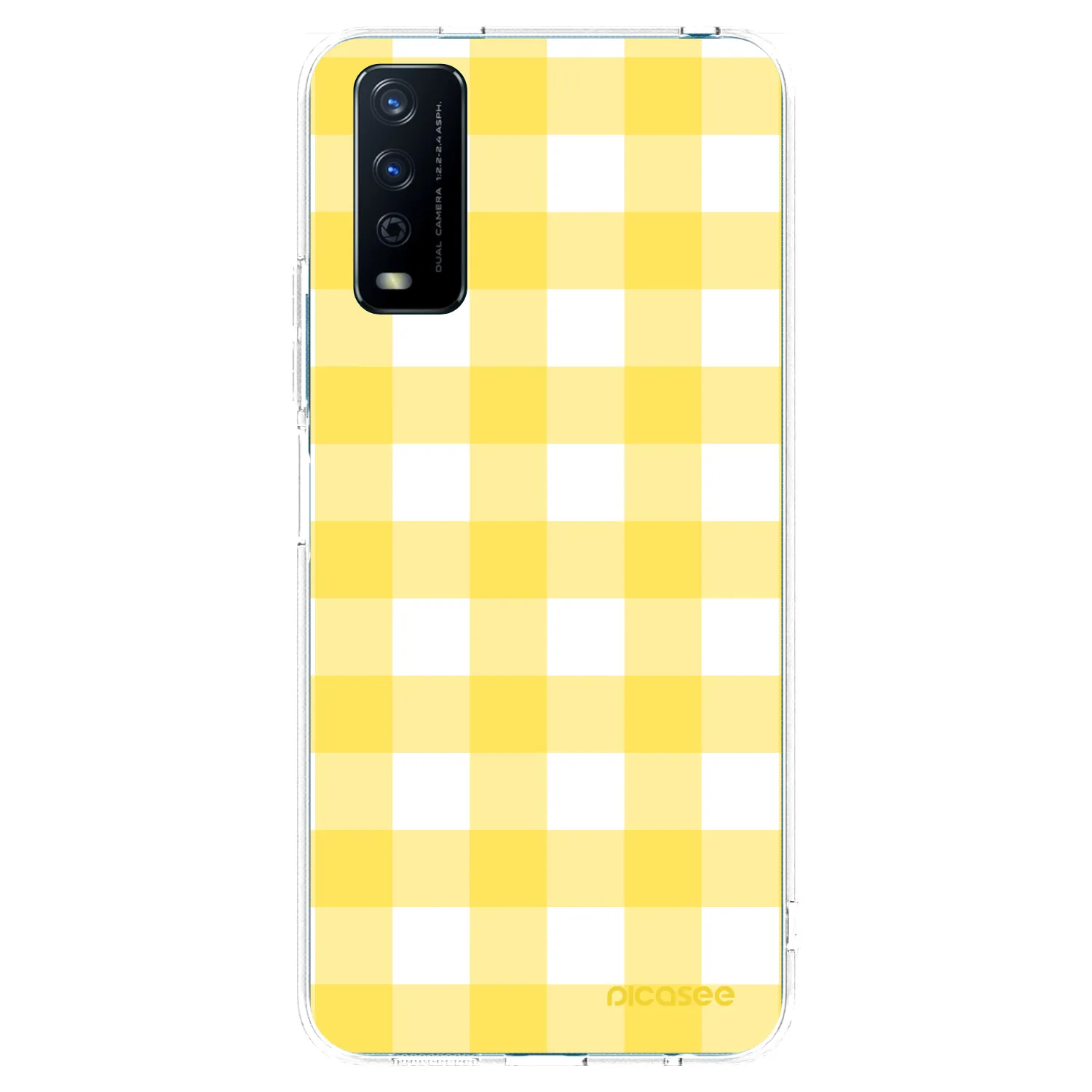 Picasee silikónový prehľadný obal pre Vivo Y11s - Gride lemon