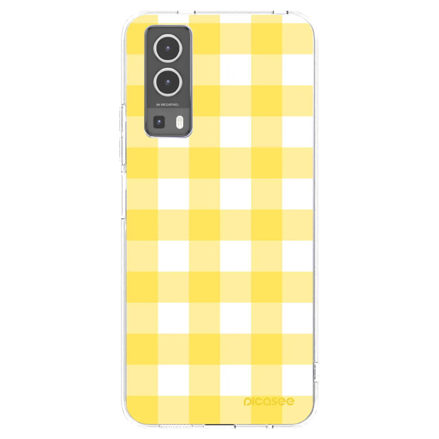 Picasee silikónový prehľadný obal pre Vivo Y72 5G - Gride lemon
