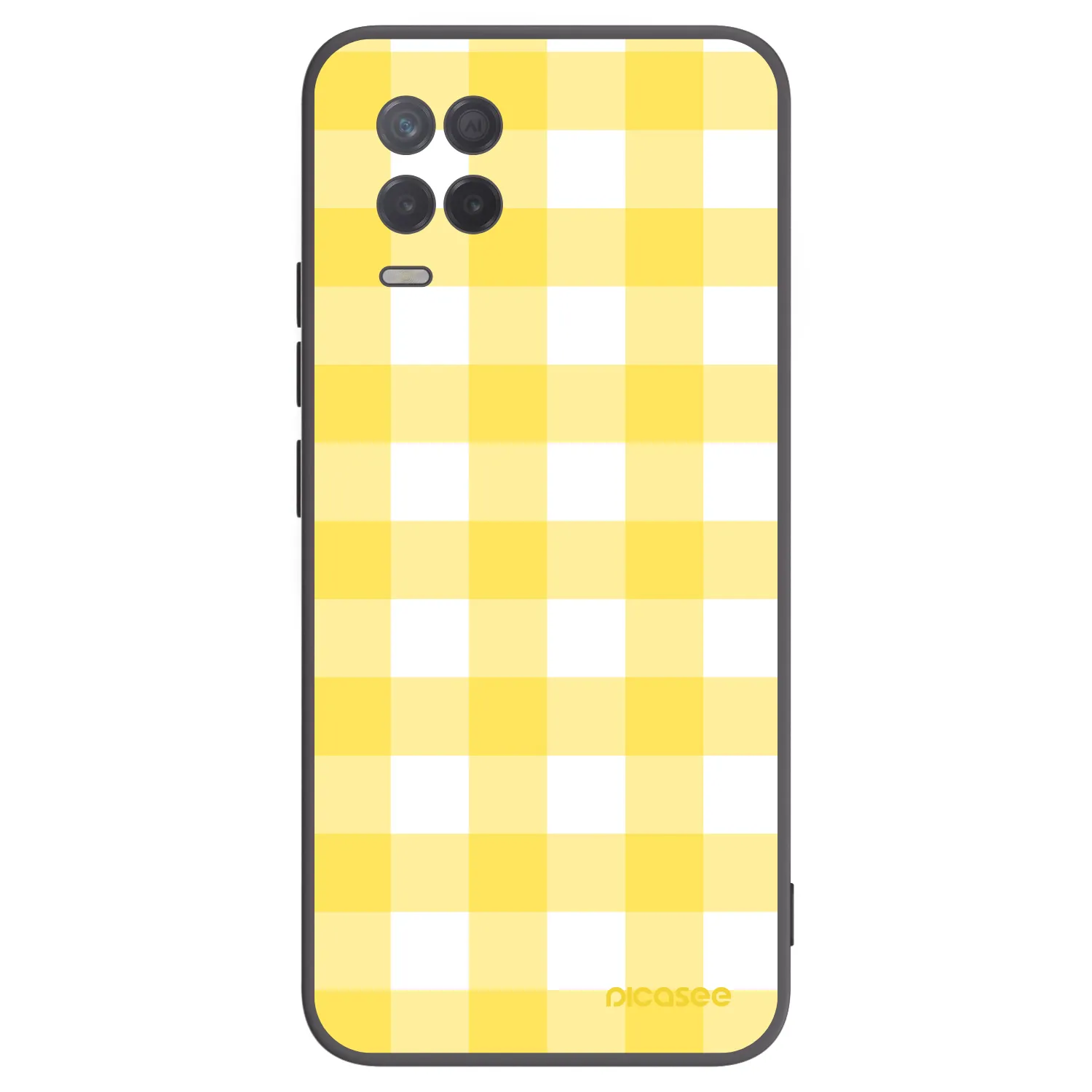 Picasee silikónový čierny obal pre Realme 8 5G - Gride lemon