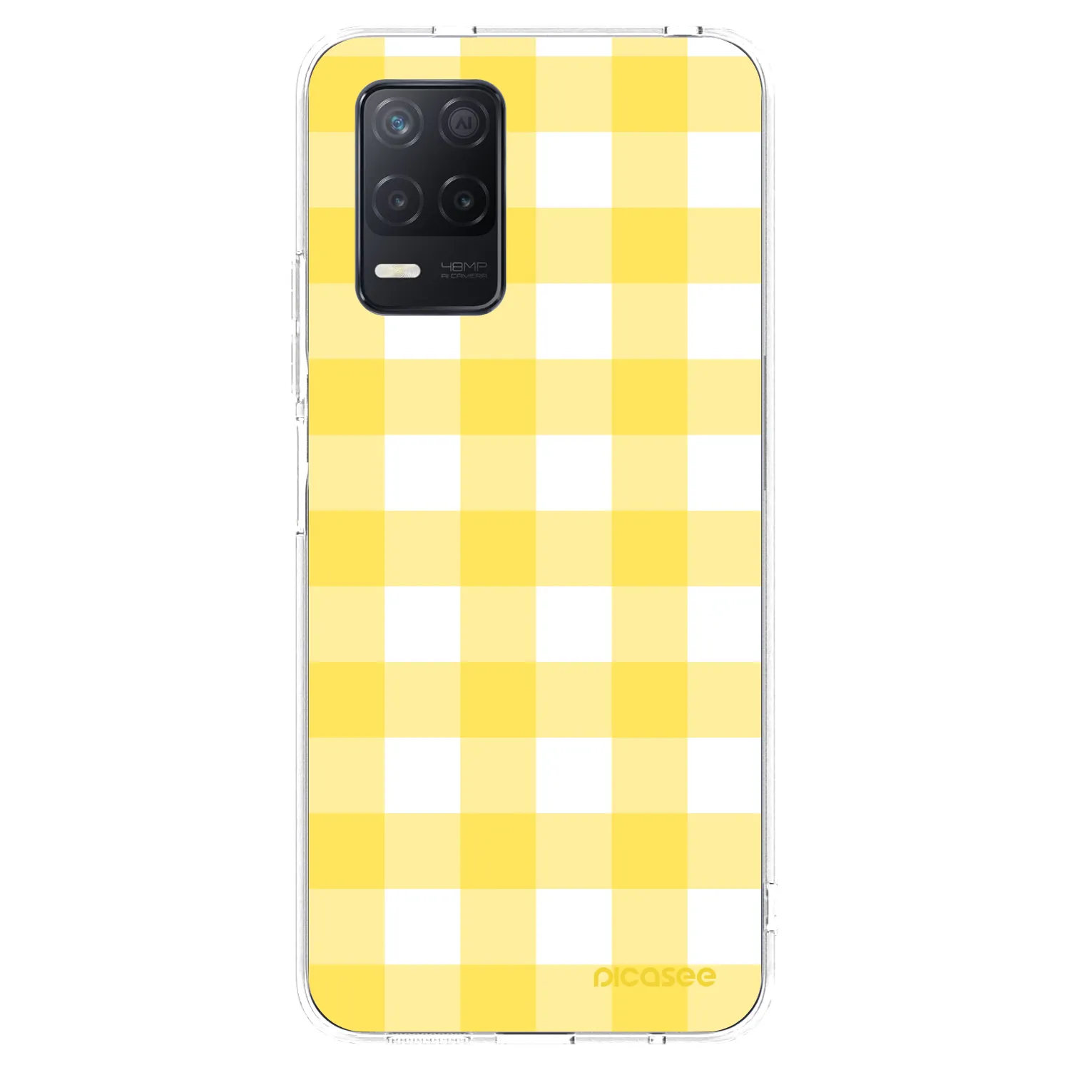 Picasee silikónový prehľadný obal pre Realme 8 5G - Gride lemon
