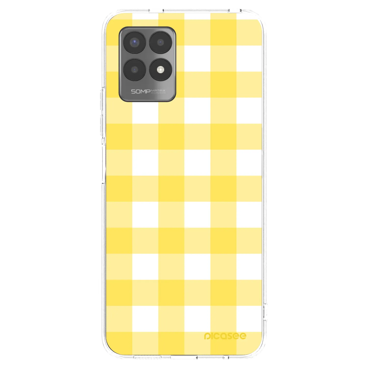 Picasee silikónový prehľadný obal pre Realme 8i - Gride lemon